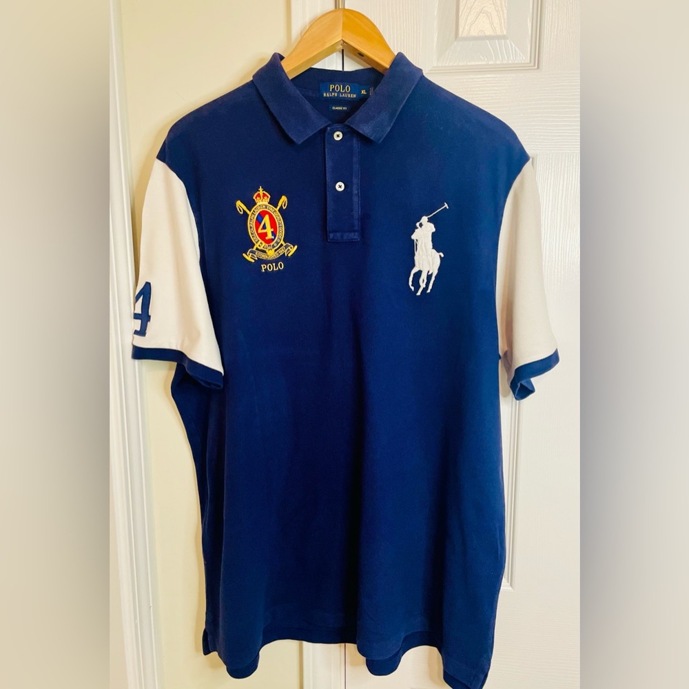 Polo by Ralph Lauren Blue Polo Shirt with Embroidered Logo - Picture 3 of 15